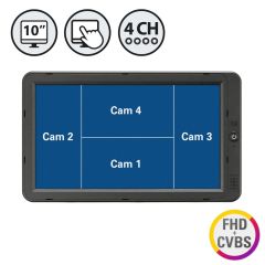 FHD 10.1" 4-Channel Quad View Touchscreen Monitor