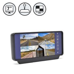 Rear View Safety | 7" Quad View Replacement Mirror Monitor | RVS-619NQ