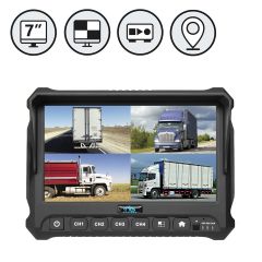 Rear View Safety | 7" Digital Quad View Color Monitor with Built-In DVR | RVS-3710-DVR