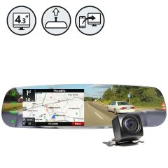 Rear View Safety | G-SERIES Backup Camera System with Frameless Mirror Monitor and MirrorLink | RVS-776718-FLML