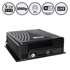 MobileMule™ 5 Channel 1080P Mobile DVR with GPS Tracking and Live Video Options (Hard Drive)