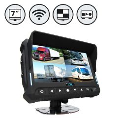 Rear View Safety Wireless 7" Quad View Monitor with Built-in DVR RVS-424W