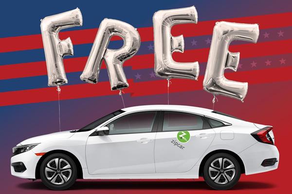 Zipcar Makes Over 7,000 Cars Available for Free This Election Night