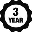 3 year warranty