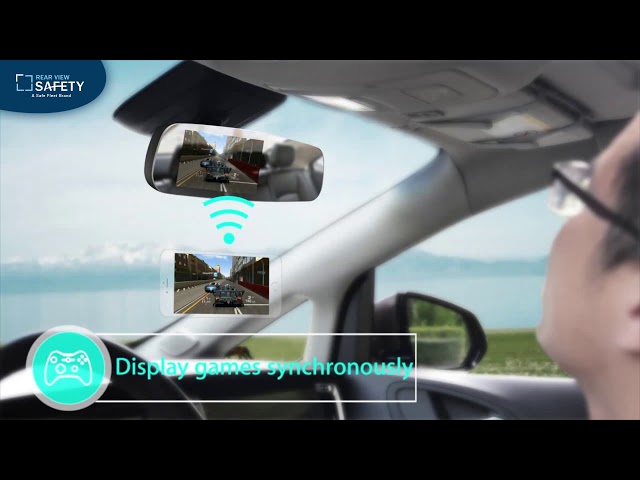 G-Series Frameless Mirror Monitor with MirrorLink by Rear View Safety