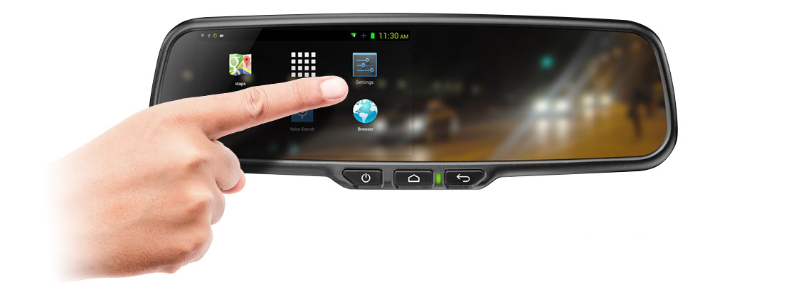 G-SERIES Rear View Replacement Mirror Monitor with 5" Android Operated Display RVS-718-5 G-SERIES Rear View Replacement Mirror Monitor with 5" Android Operated Display RVS-718-5