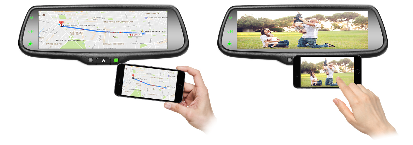 G-SERIES Rear View Replacement Mirror Monitor with 7.3" MirrorLink Display RVS-718-7ML G-SERIES Rear View Replacement Mirror Monitor with 7.3" MirrorLink Display RVS-718-7ML