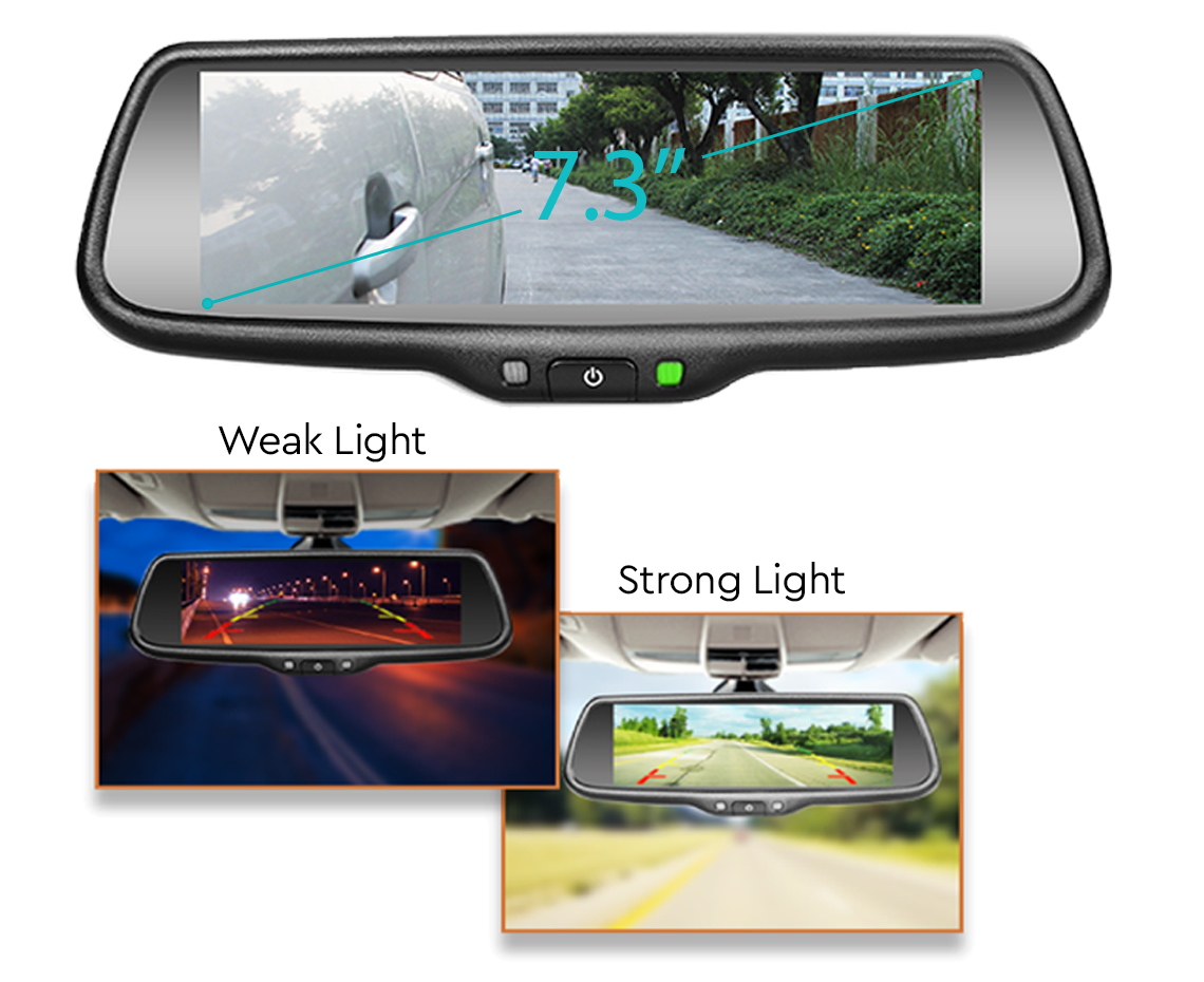 G-SERIES Rear View Replacement Mirror Monitor with 7.3" MirrorLink Display RVS-718-7ML G-SERIES Rear View Replacement Mirror Monitor with 7.3" MirrorLink Display RVS-718-7ML