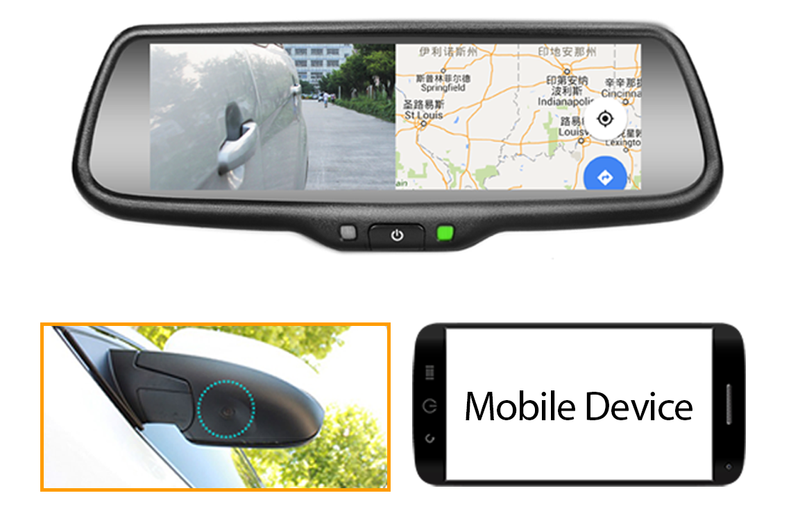 G-SERIES Rear View Replacement Mirror Monitor with 7.3" MirrorLink Display RVS-718-7ML G-SERIES Rear View Replacement Mirror Monitor with 7.3" MirrorLink Display RVS-718-7ML