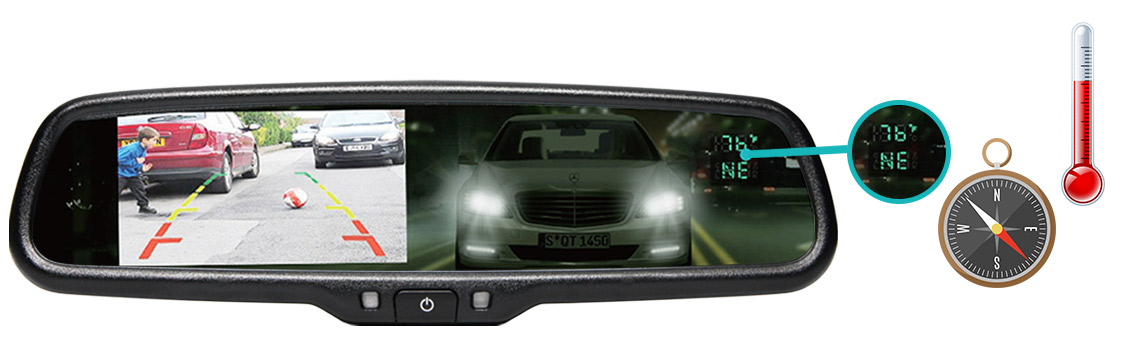 G-SERIES Backup Camera System with Auto Dimming, Compass and Temperature RVS-776718-DCT G-SERIES Backup Camera System with Auto Dimming, Compass and Temperature RVS-776718-DCT