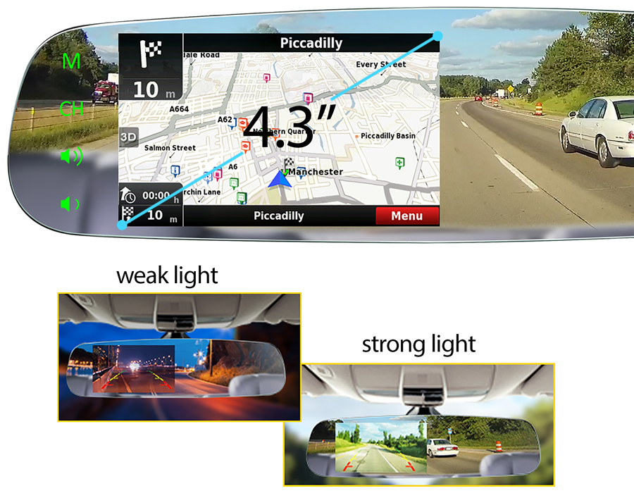 G-SERIES Backup Camera System with Frameless Mirror Monitor and MirrorLink RVS-776718-FLML G-SERIES Backup Camera System with Frameless Mirror Monitor and MirrorLink RVS-776718-FLML