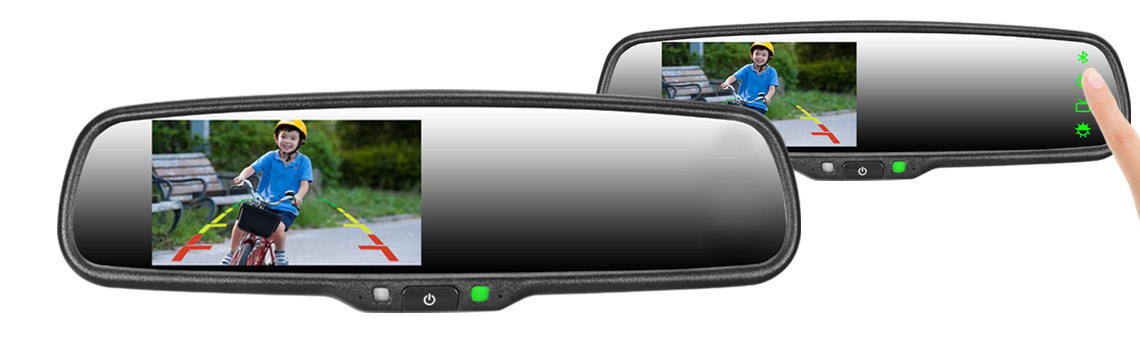 G-SERIES Rear View Replacement Mirror Monitor with Navigation and Bluetooth RVS-NAVBT G-SERIES Rear View Replacement Mirror Monitor with Navigation and Bluetooth RVS-NAVBT