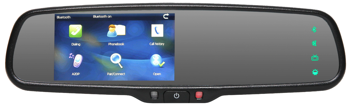 G-SERIES Rear View Replacement Mirror Monitor with Navigation and Bluetooth RVS-NAVBT G-SERIES Rear View Replacement Mirror Monitor with Navigation and Bluetooth RVS-NAVBT