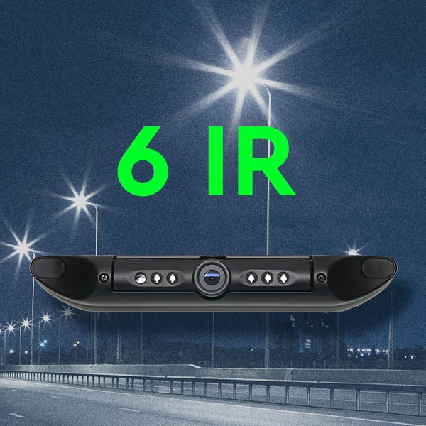 170° License Plate Backup Camera with 6 Infrared Illuminators (Adjustable Angle) | RVS-0355-IR