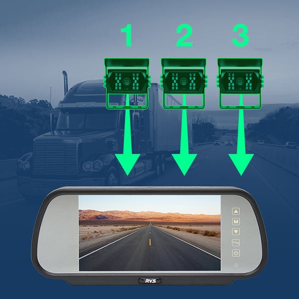 RVS-122518 | 7" Rear View Replacement Mirror Monitor