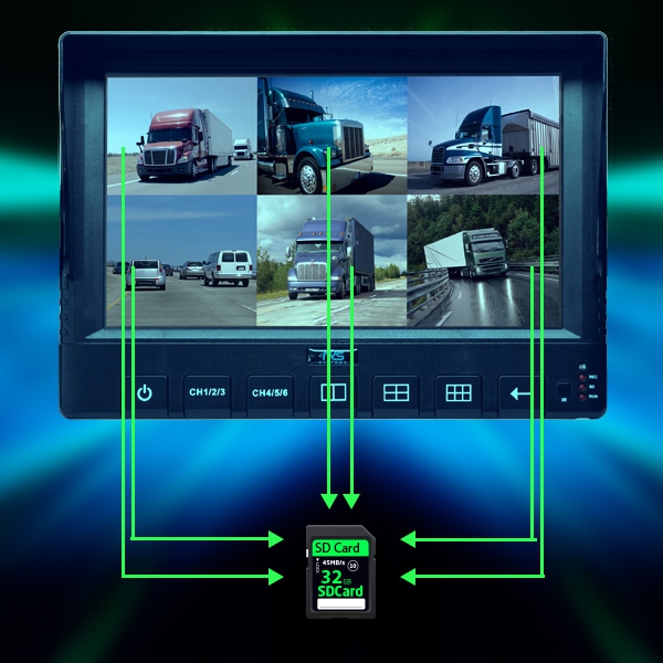 9 Inch Monitor with DVR RVS-96D 9 Inch Monitor with DVR RVS-96D
