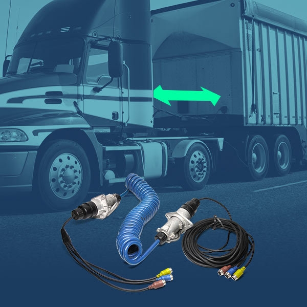 Backup Camera System For Tractor-Trailer with Integrated Sensors | 4 Camera Setup