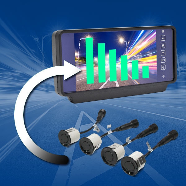 Backup Camera System For Tractor-Trailer with Integrated Sensors | 4 Camera Setup